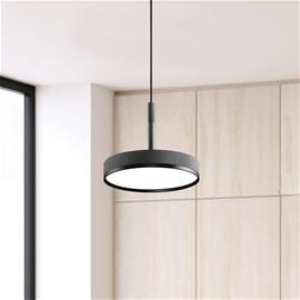 LED-riippuvalaisin Don, harmaa, Ø 20 cm, metalli