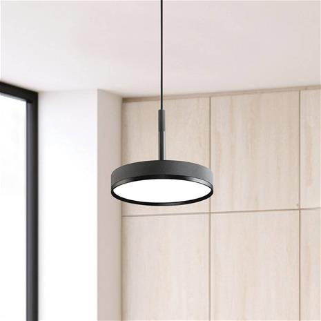 LED-riippuvalaisin Don, harmaa, Ø 20 cm, metalli
