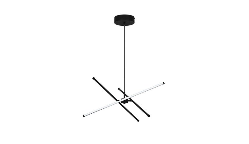 LED-riippuvalaisin Sandy, pituus 60 cm, musta, metalli