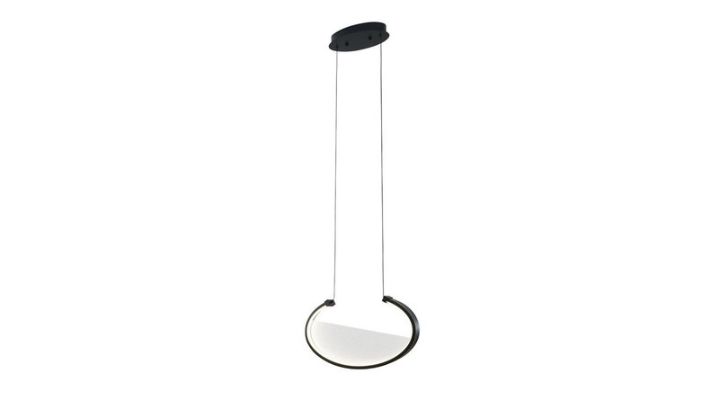 LED-riippuvalaisin Adele, pituus 37 cm, musta, metalli