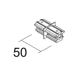Ivela pitkittäisliitin SQUARE 48 V, musta, virtajohtava