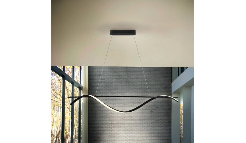 Boa LED-riippuvalaisin, mattamusta, metallia