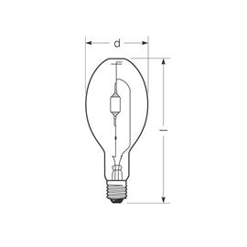 RADIUM monimetallilamppu E40 1000W HRI-E NSC/C kirkas