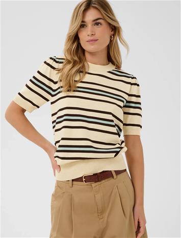 Saint Tropez Pilasz Ss Pullover - Cream - XXL