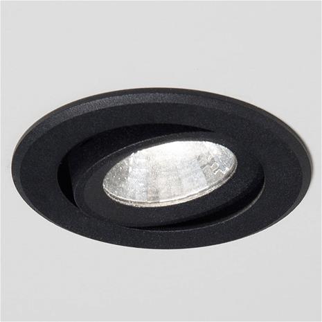 LED-uppospotti Agon Round 3 000 K, 40°, musta