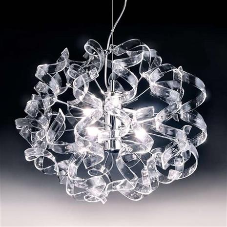 Kiiltävä riippuvalaisin Crystal soikea – kuva 2/2