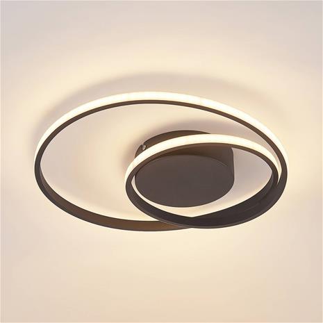 Lindby-LED-kattovalaisin Emisua CCT musta