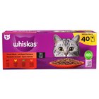 Whiskas 1+ 40 x 85 g Perinteiset Ateriat Kastikkeessa kissan märkäruoka, Ruoat ja herkut kissoille