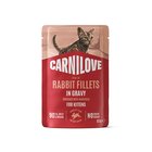 Carnilove Cat Pouch Gravy rich in Rabbit enriched with Marigold for Kittens 85g