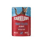 Carnilove Cat Pouch Gravy rich in Trout enriched with Echinacea 85g