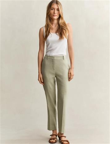 GANT Tailored Linen Stretch Pants - Brown - 44