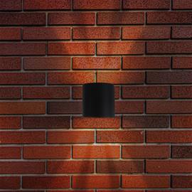LED-ulkoseinälamppu ALECTO, musta, korkeus 10 cm, IP54 ylös/alas