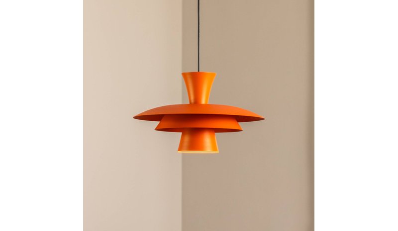 Riippuvalaisin Plato, oranssi, metalli, Ø 38 cm, E27