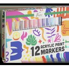 Nassau - Acrylic Paint Brush Markers, 12 Pcs (AR017000)