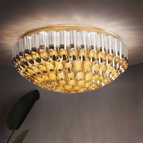 Slamp Odeon Ceiling -kattovalaisin, kulta Ø 102 cm