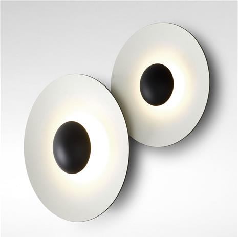 MARSET Ginger 32C-LED-seinälamppu Ø32cm tammi/valk
