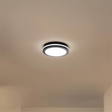LED-ulkokattovalaisin MARLON LED/18W/230V 4000K IP54 musta