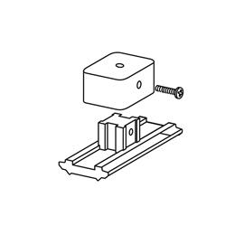Ivela seinä- ja kattokiinnike SQUARE 48 V, musta