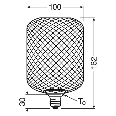 LED-polttimo DECOR FLAT E27/3,5W/230V 2700K kulta - Osram