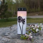 LED hautavalo Dandelion, 21 cm valkoinen/musta muoviparisto, valkoinen/musta