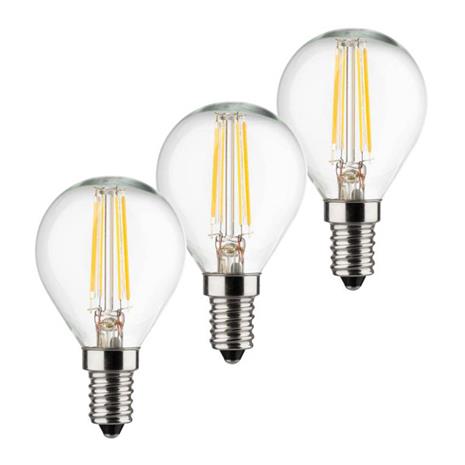 LED-golfpallolamppu E14 4W 2 700 K Filament 3 kpl
