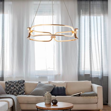 LED-riippuvalaisin Colette 3-lamppuinen ruusukulta
