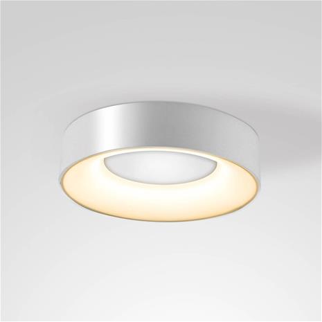 LED-kattovalaisin Sauro, Ø 30 cm, hopea