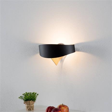 Musta-kultainen design-seinävalaisin Scudo LED