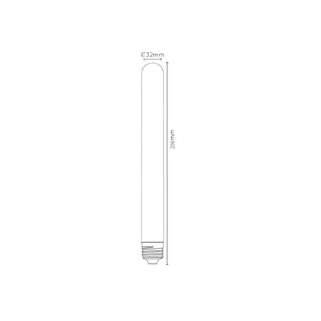 LED-lamppu E27 putki T32 5W 2 200 K himmennys 25cm