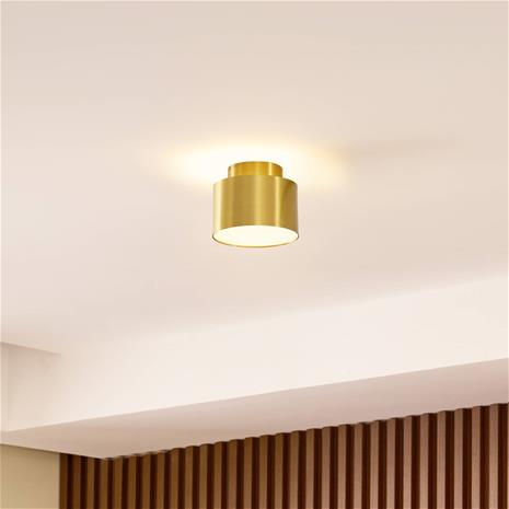 Lindby Nivoria -LED-kohdevalo, Ø11 cm, kulta