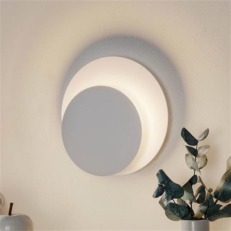 Seinävalaisin Circle, pyöreä, valkoinen