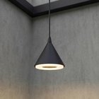 Lindby LED-riippuvalaisin Soran, halkaisija 15 cm, musta, IP44