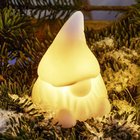 LED-koristehahmo Coco, valkoinen, korkeus 14 cm, vaha, paristokäyttöinen