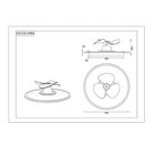 LED-tuuletin Nybro, musta, DC, hiljainen, 50 cm, CCT, kaukosäädin