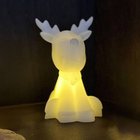 LED-koristefiguuri Naja, valkoinen, korkeus 12 cm, vaha, paristokäyttöinen