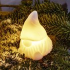 LED-koristehahmo Coco, valkoinen, korkeus 13 cm, vaha, paristokäyttöinen
