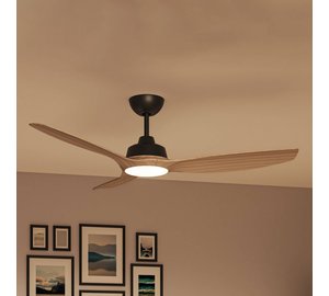 Philips LED-tuuletin Olas, halkaisija 132 cm, ruskea/musta, CCT