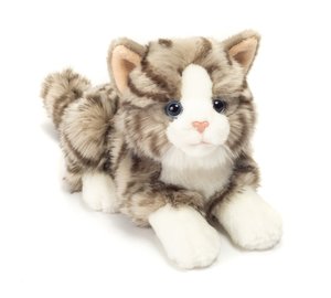 Teddy Hermann - Lying Cat grey 20 cm (906919)