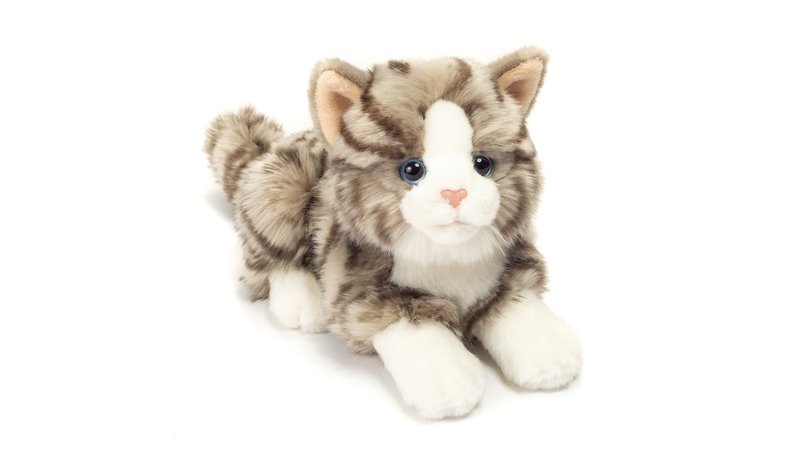 Teddy Hermann - Lying Cat grey 20 cm (906919)