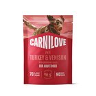 Carnilove Dog Pouch Paté Turkey & Venison with Stawberry Leaves 300g