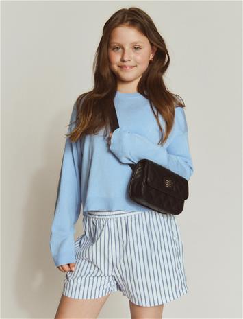 Rosemunde Kids Rkdenise Ls Short Boxy Pullover - Blue - 176