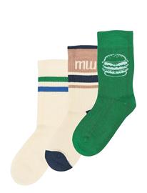 minipop Mpopmoe Bamboo Socks 3-Pack - Multi/patterned - 35/38Y