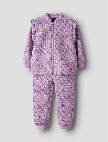 name it Nmfmoon Quilted Set Aop 1Fo - Purple - 110