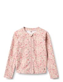 Wheat Swim T-Shirt L/S Zip Ada - Pink - 152