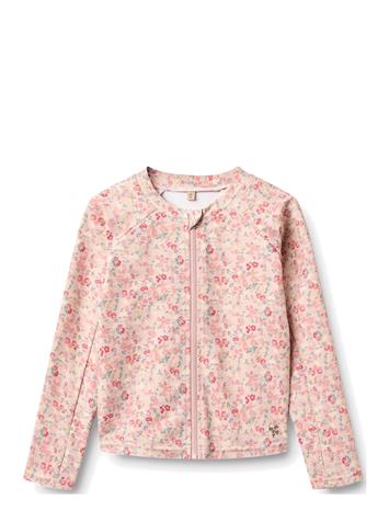 Wheat Swim T-Shirt L/S Zip Ada - Pink - 152