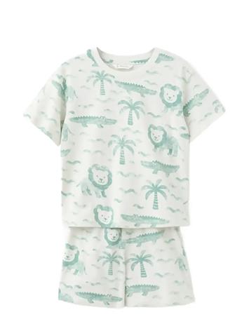 Mango Printed Short Pyjamas - Green - 5-6