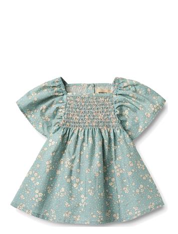 Wheat Dress S/S Elva - Green - 92