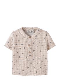 name it Nbmfront Ss Shirt - Cream - 86