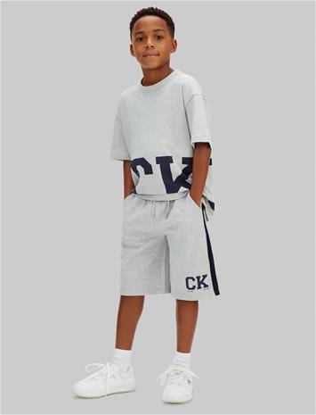 Calvin Klein Varsity Relaxed Shorts - Grey - 170 x 16