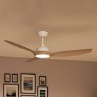 Philips LED-tuuletin Olas, halkaisija 132 cm, ruskea/valkoinen, CCT